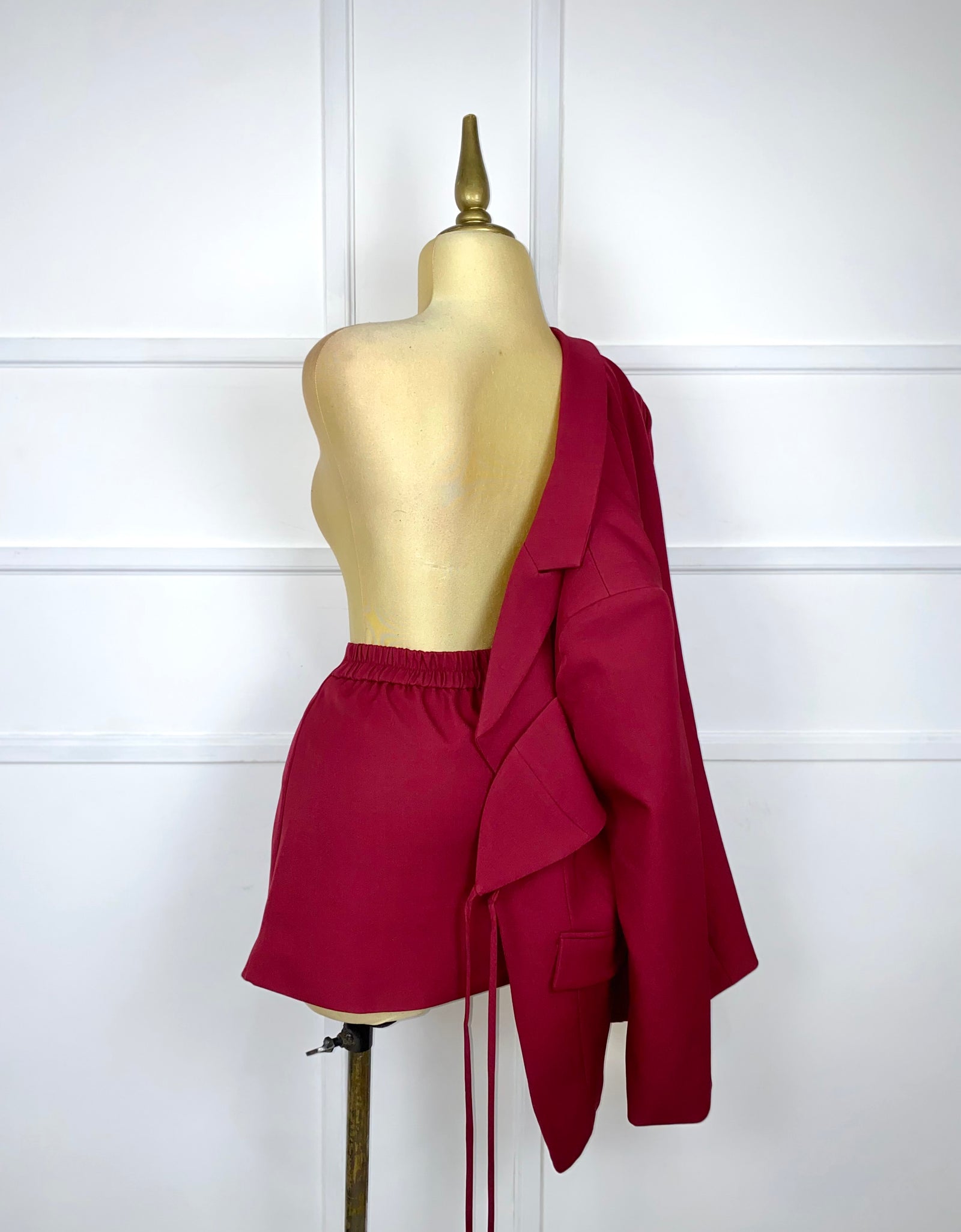 Set tinto listones 2 piezas (blazer y falda)