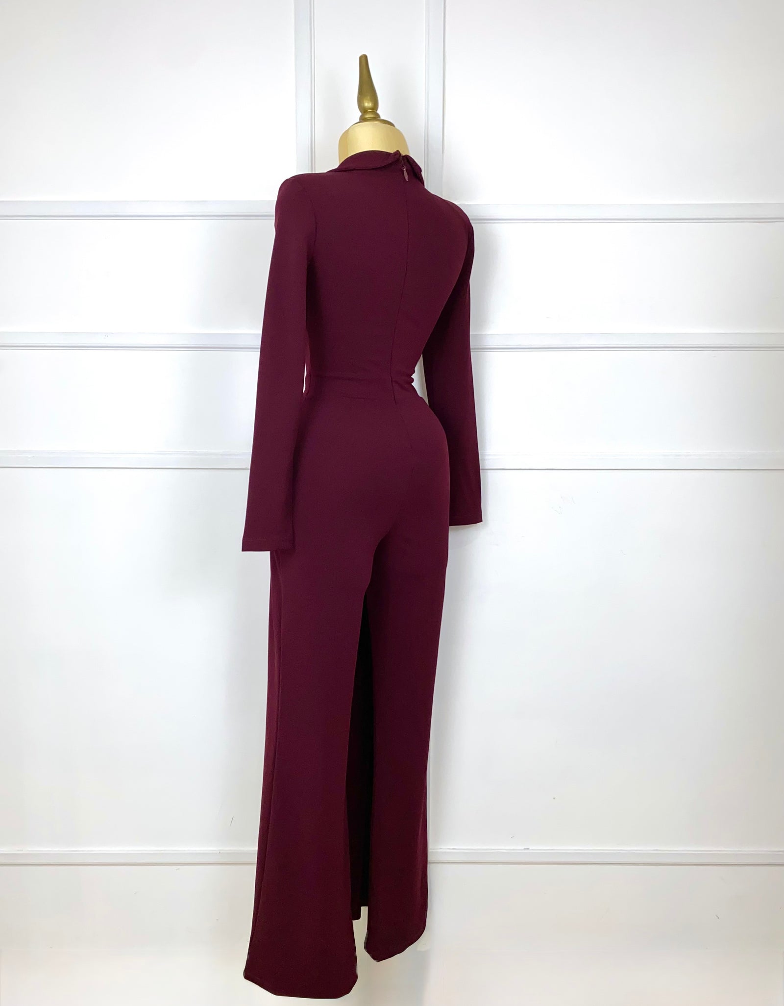 Palazzo tinto botones dorados