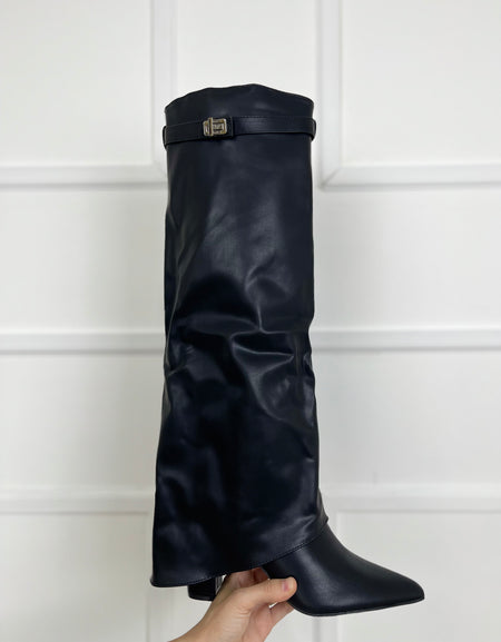 Botas lisas con hebilla chica (2 colores)