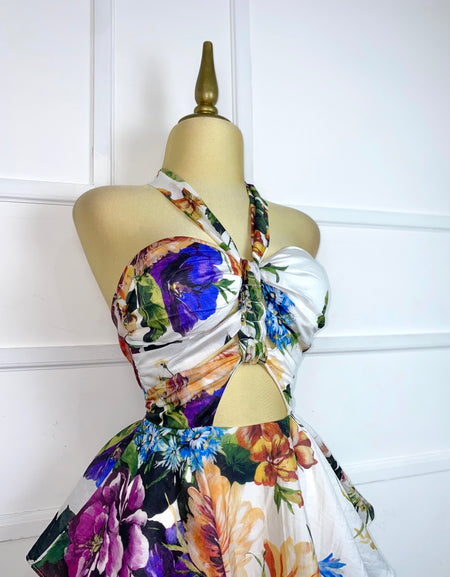 Jumper blanco estampado flores