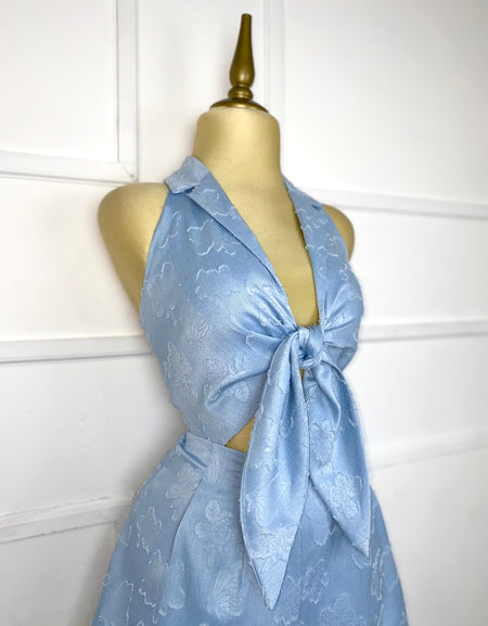 Jumper azul con textura