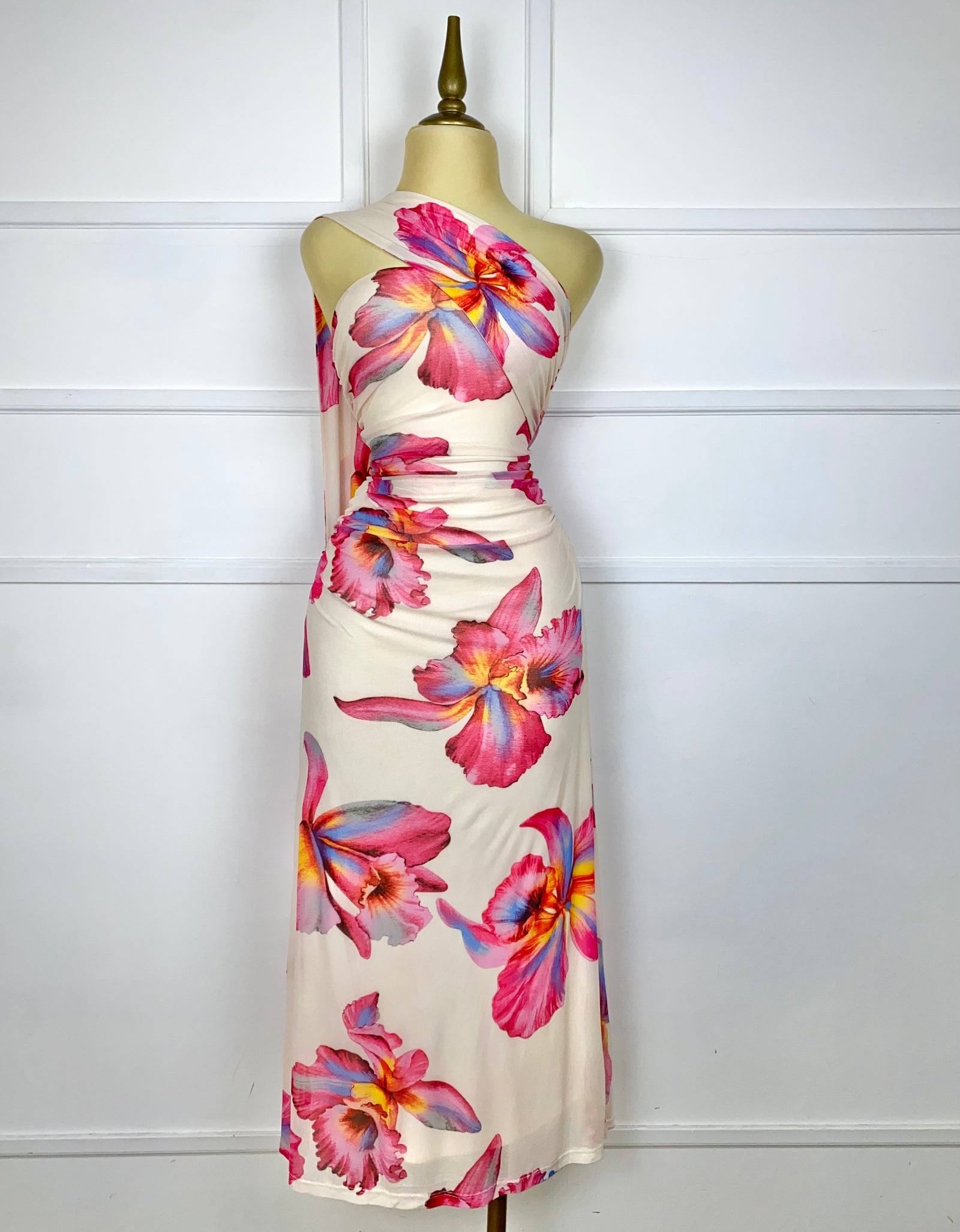 Vestido midi con flores