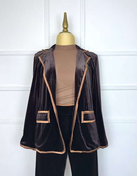 Traje café velvet