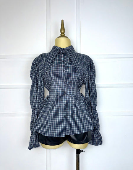 Camisa cuadros con cordones