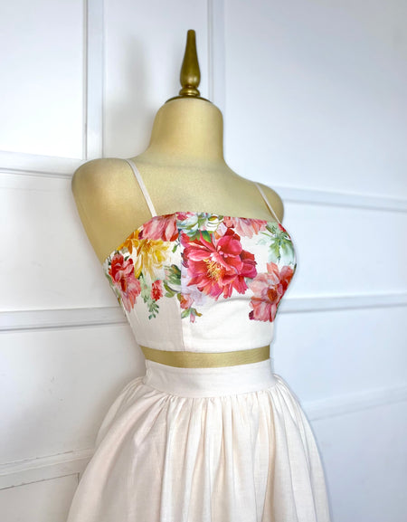 Set beige con flores