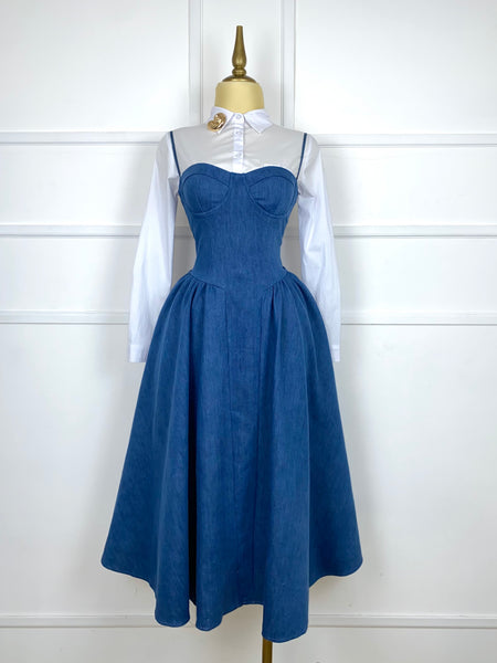 Vestido midi de mezclilla