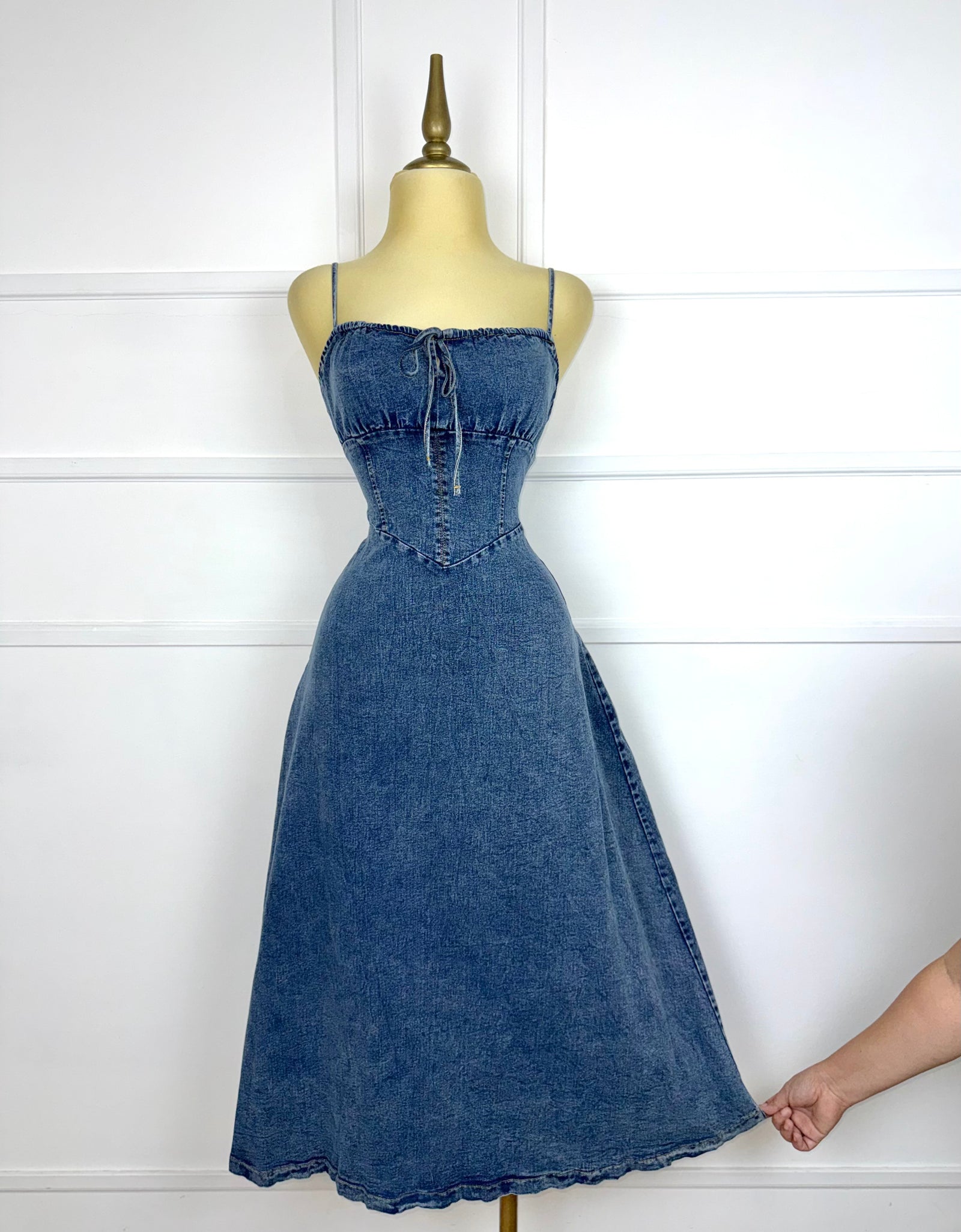 Vestido midi de mezclilla