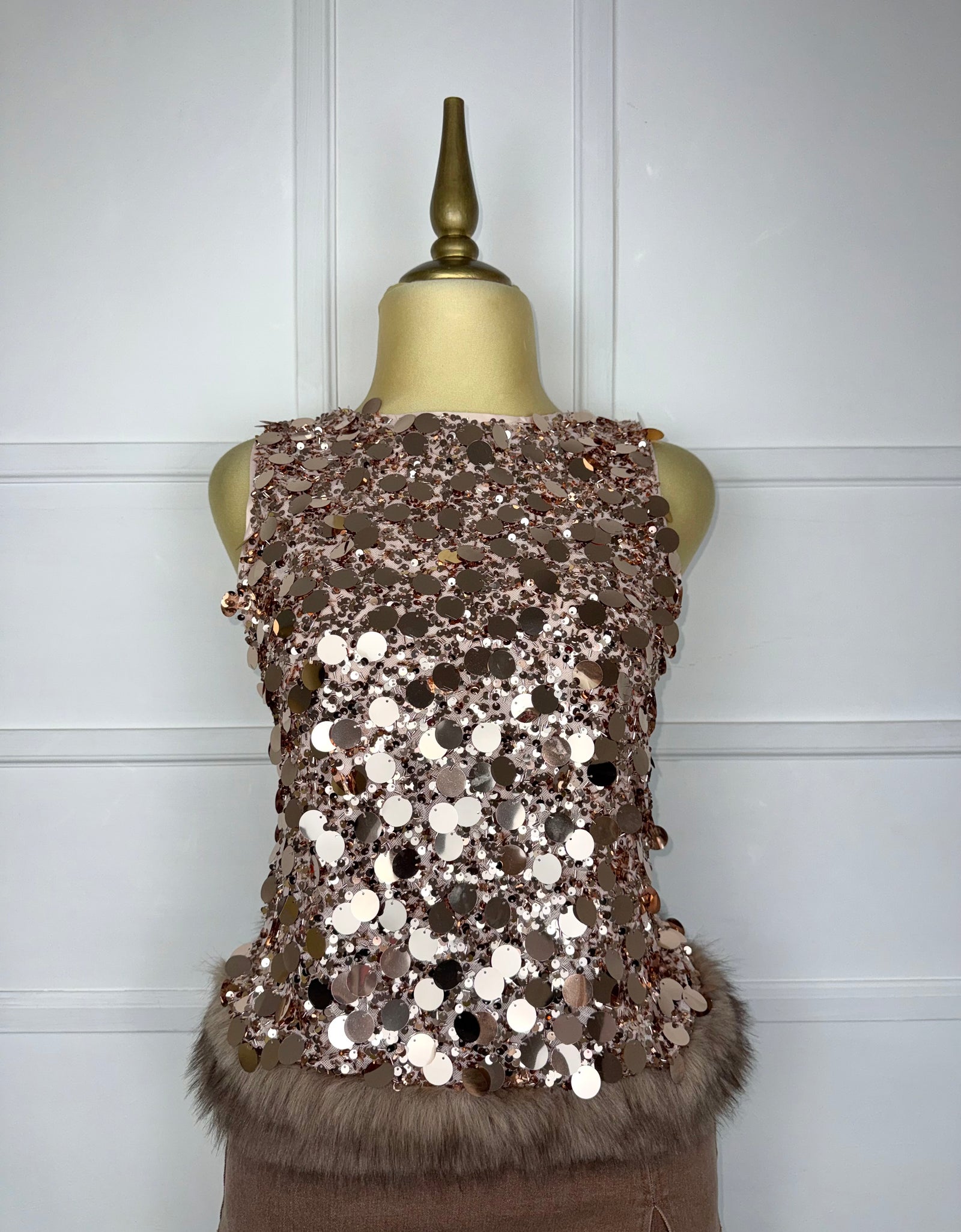 Blusa lentejuelas con peluche (2 colores)