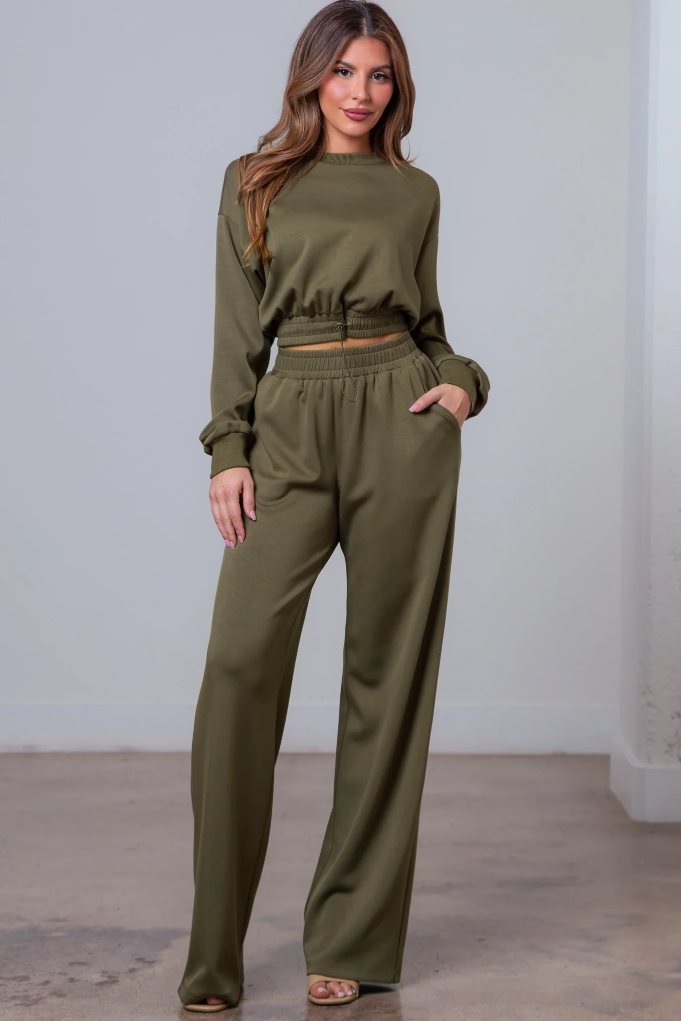 Set tipo pants verde olivo