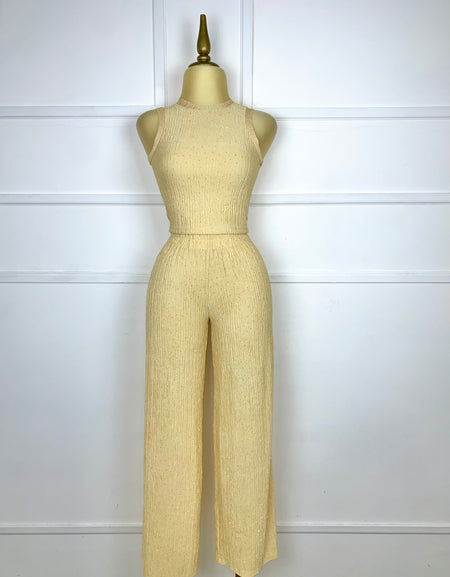 Set amarillo con pedrería