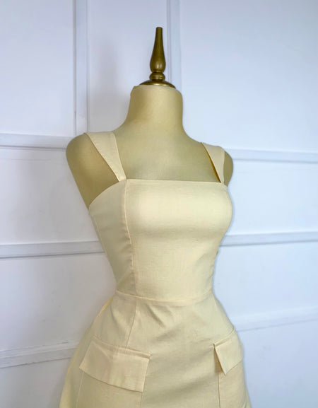 Jumper amarillo tipo lino