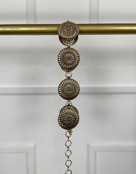 Cinto metálico cobre circular