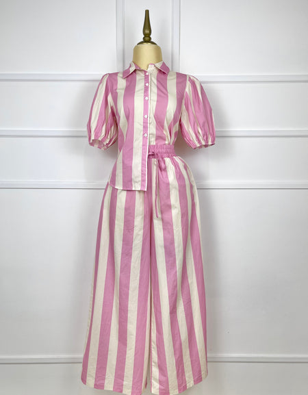 Set líneas rosas (camisa y pantalón)