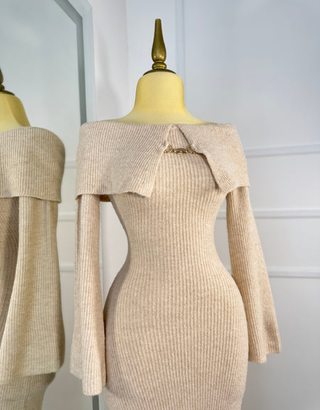 Vestido natural de punto