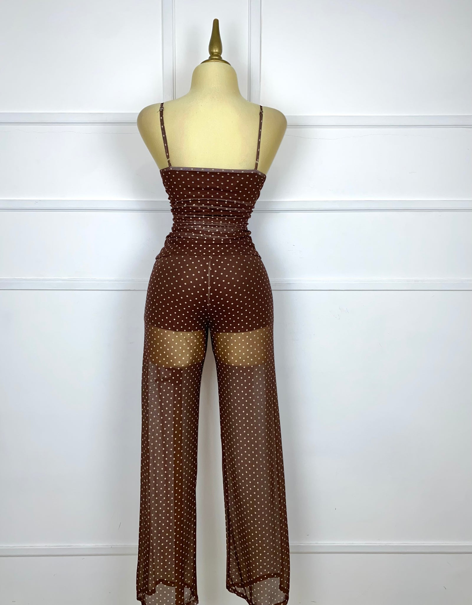 Set café polka dots mesh