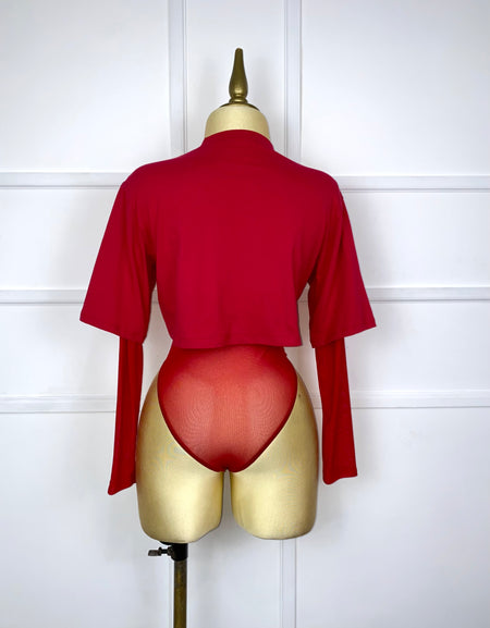 Bodysuit rojo mesh