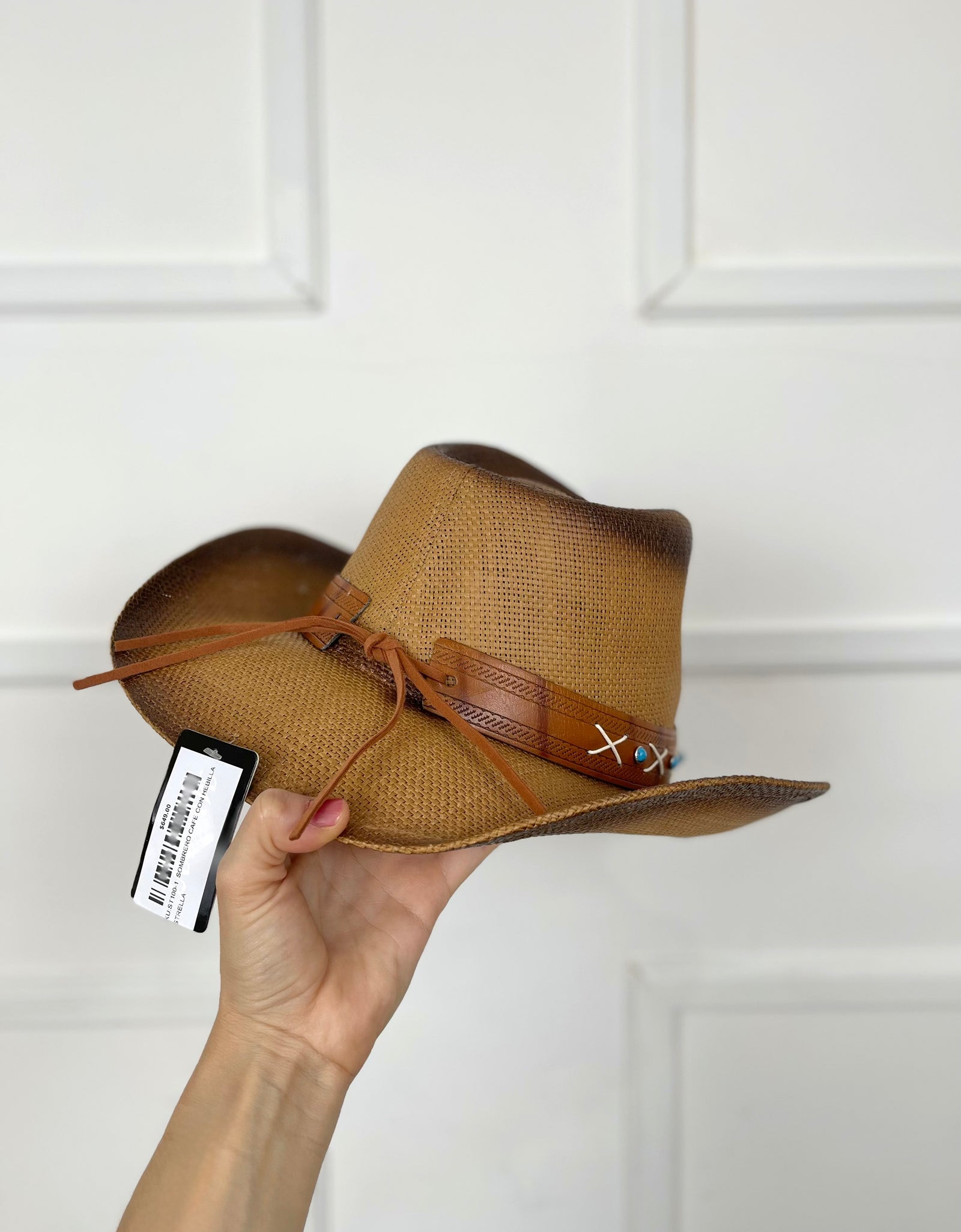 Sombrero paja con hebilla de estrella