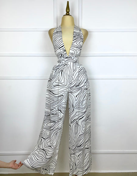 Palazzo estampado zebra tipo lino