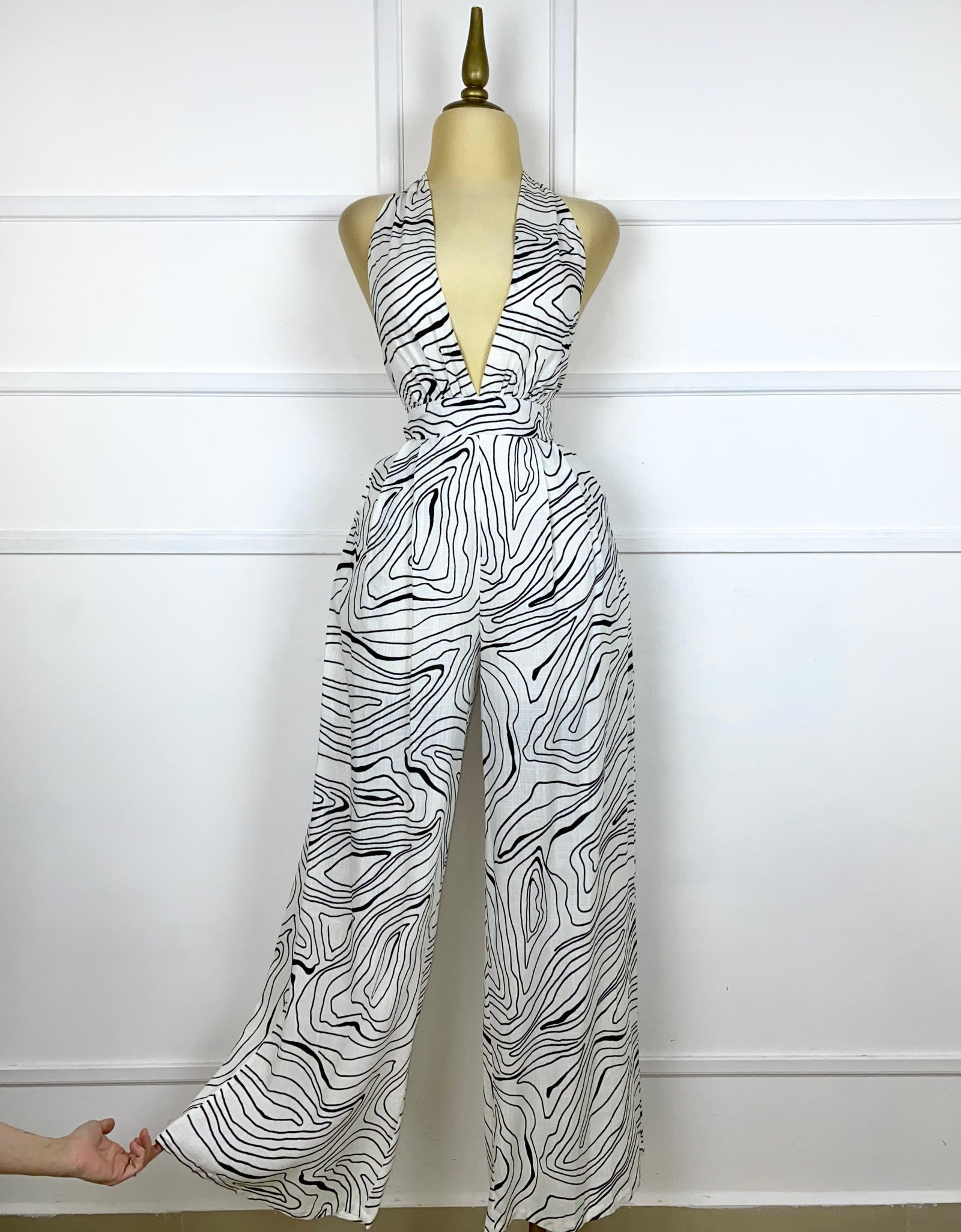 Palazzo estampado zebra tipo lino