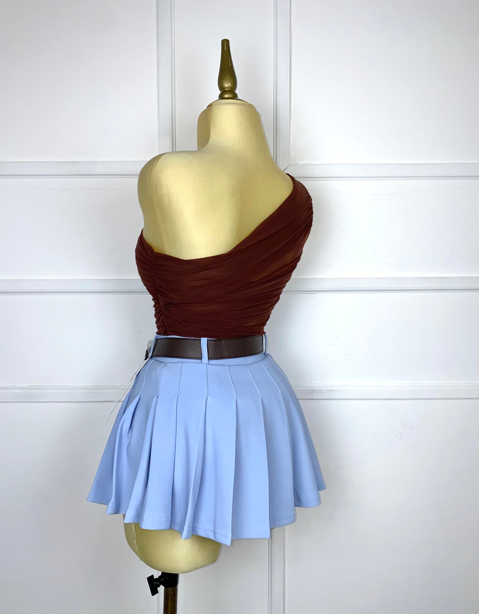 Bodysuit café drapeado