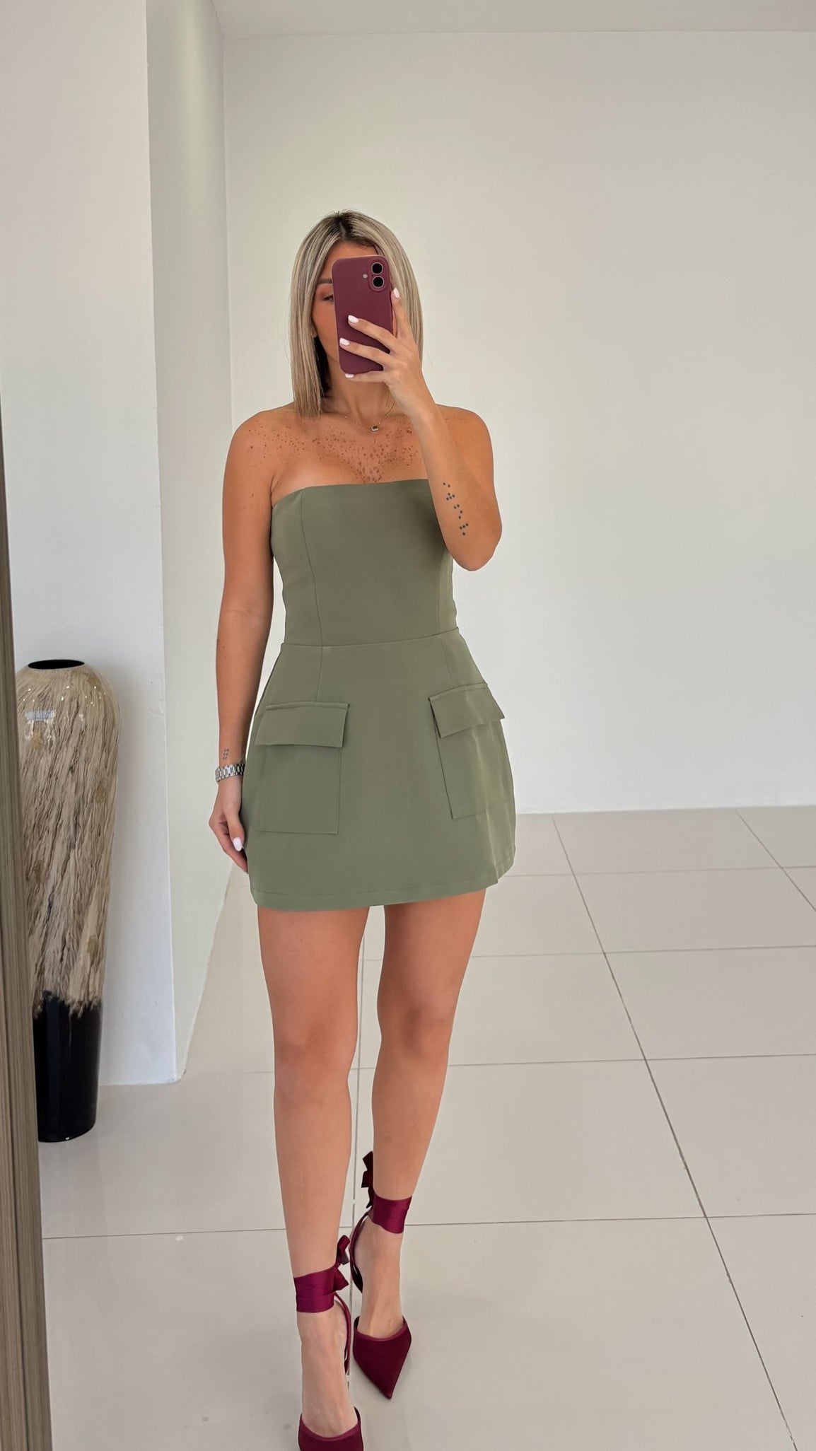 Jumper verde strapless