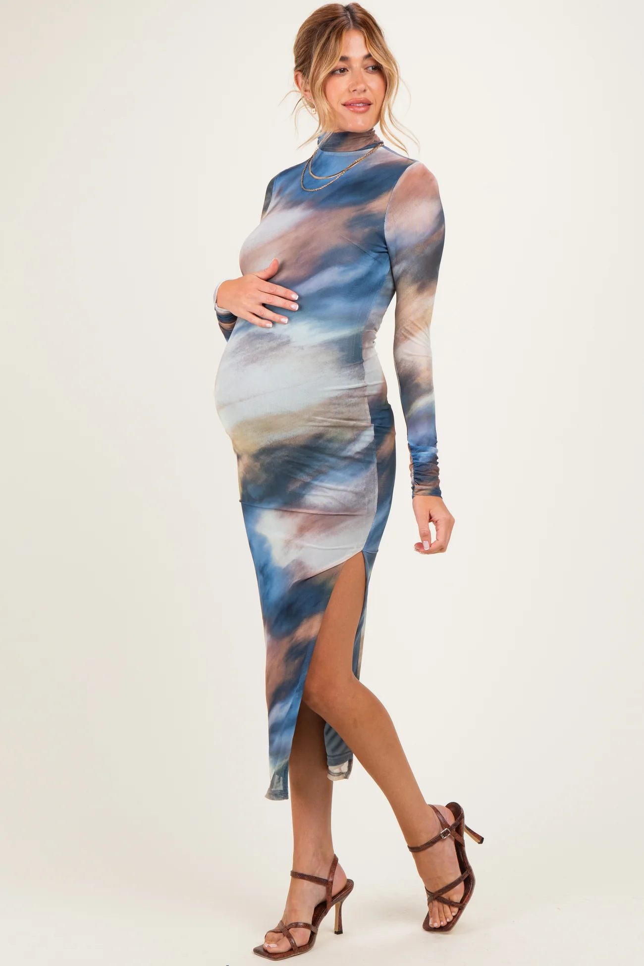 Vestido midi estampado