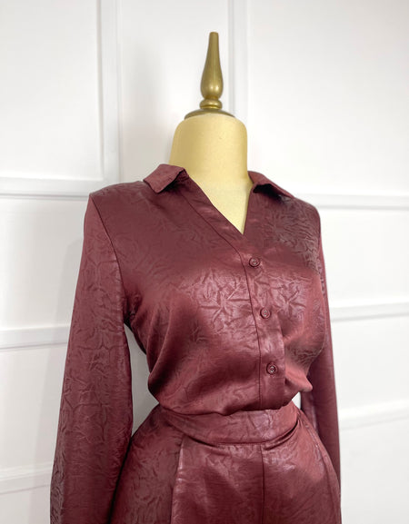 Set tinto con textura vinipiel