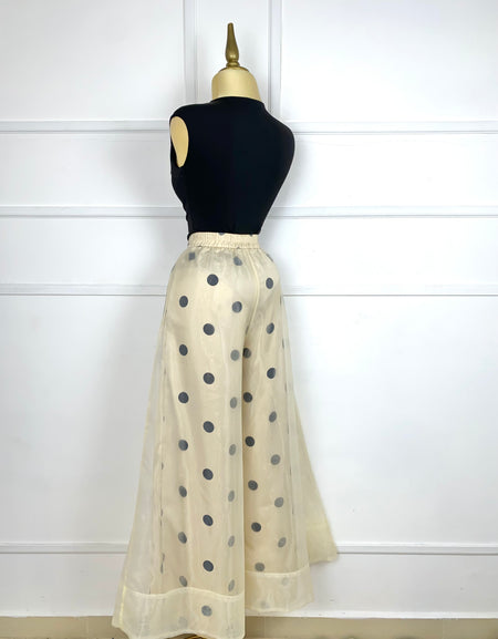Pantalón campana polka dots tipo gasa