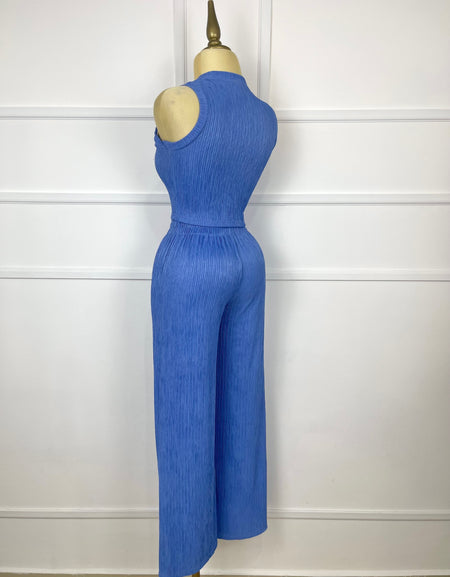 Set azul con textura