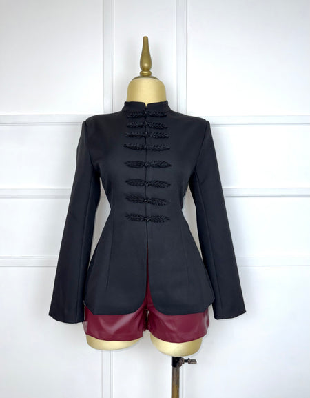 Blazer negro napoleón