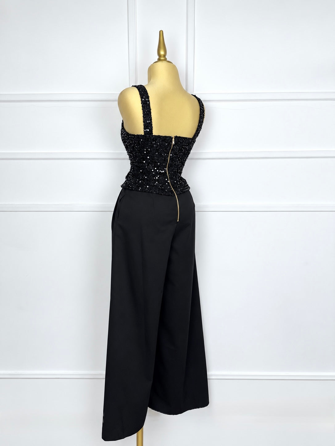 Palazzo negro tweed