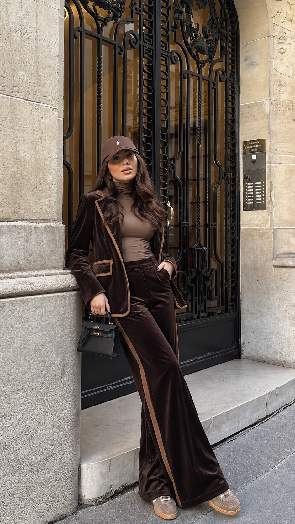 Traje café velvet