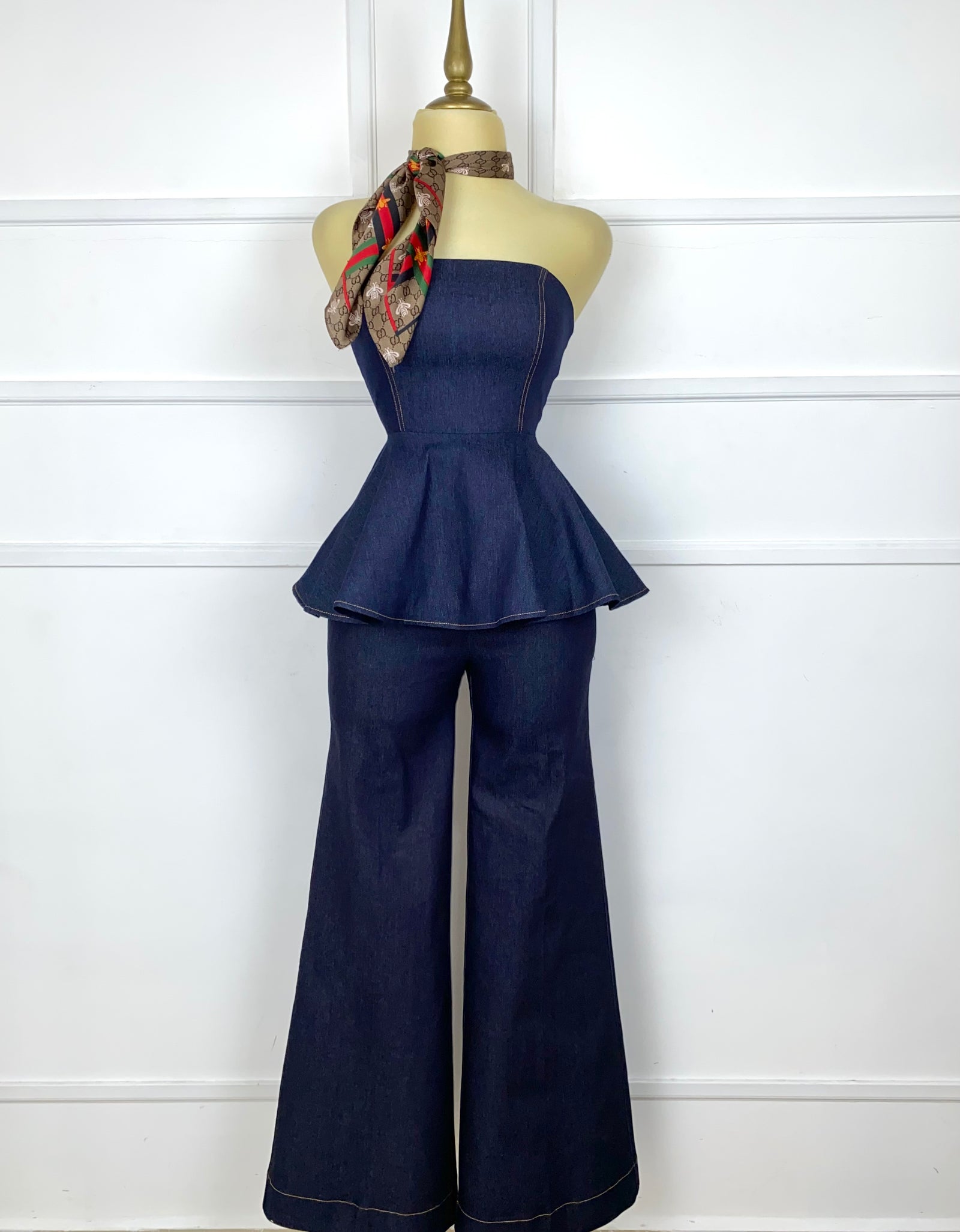 Set de mezclilla strapless