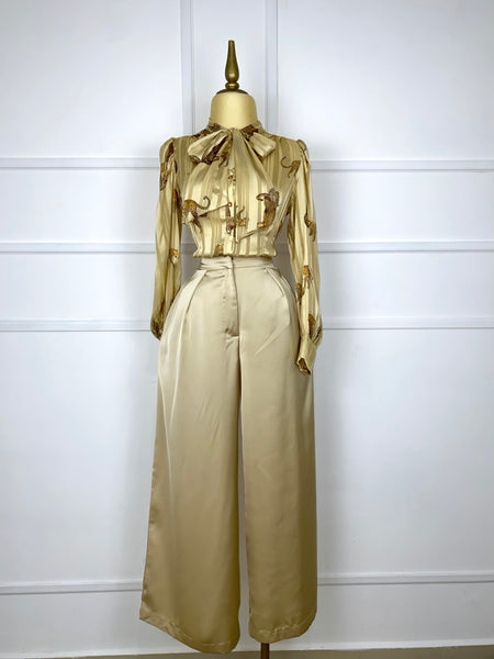 Set satinado con leopardos