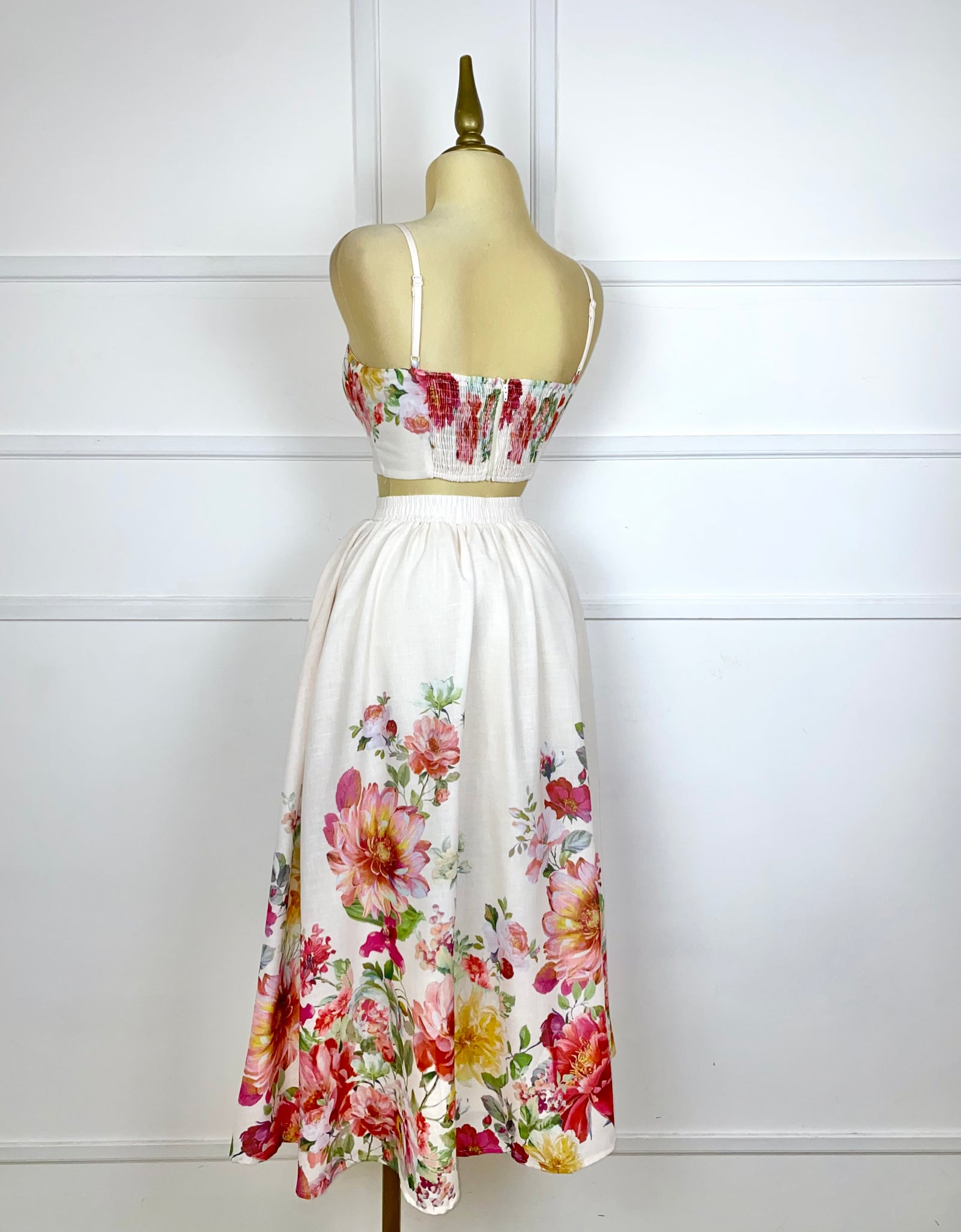Set beige con flores