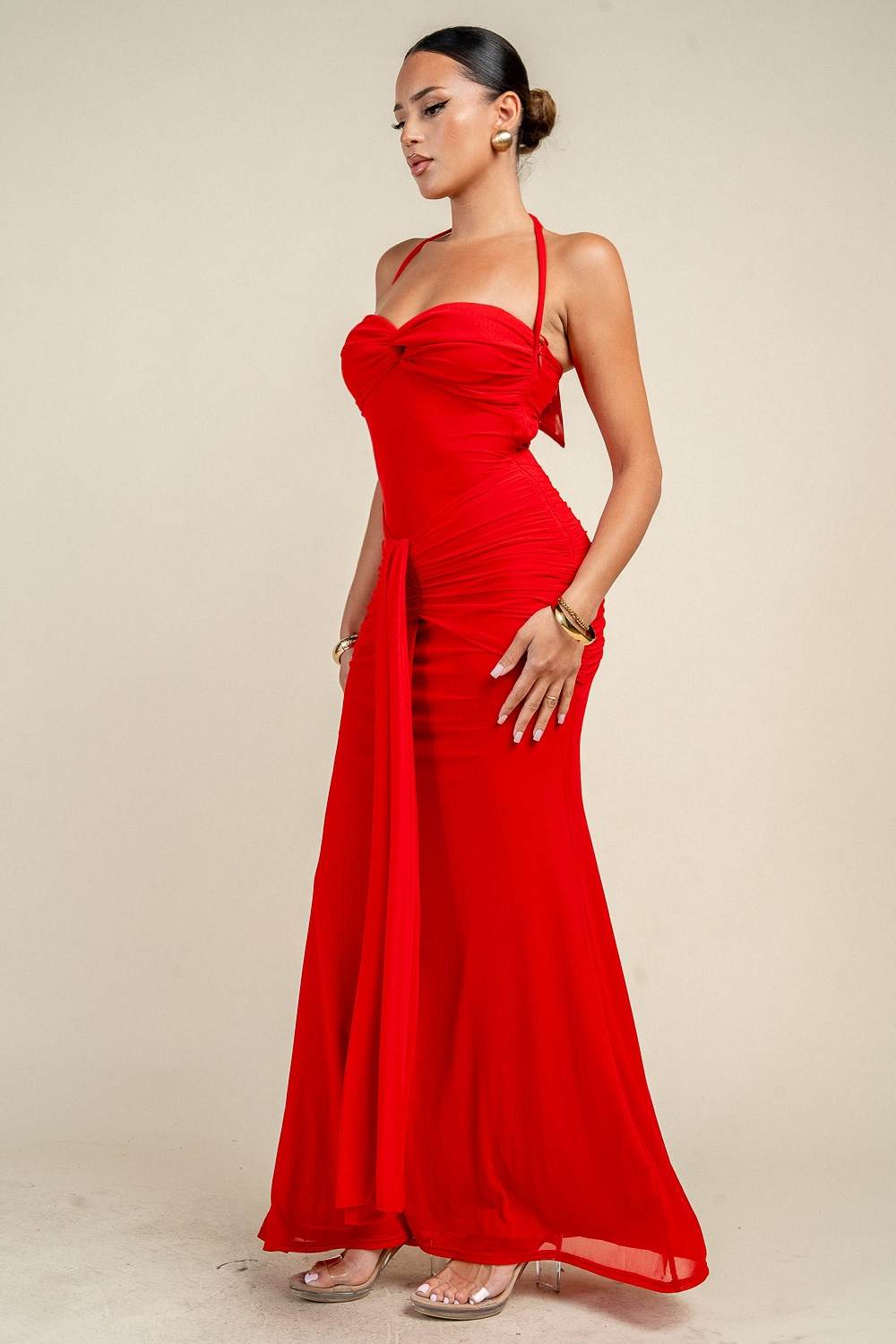 Vestido rojo largo
