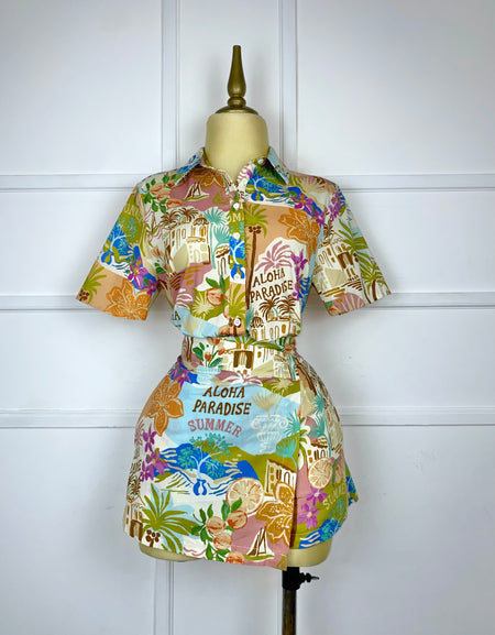 Set estampado camisa y short