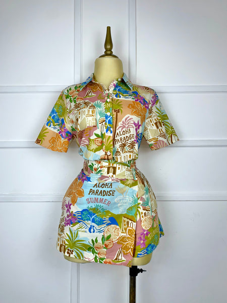 Set estampado camisa y short
