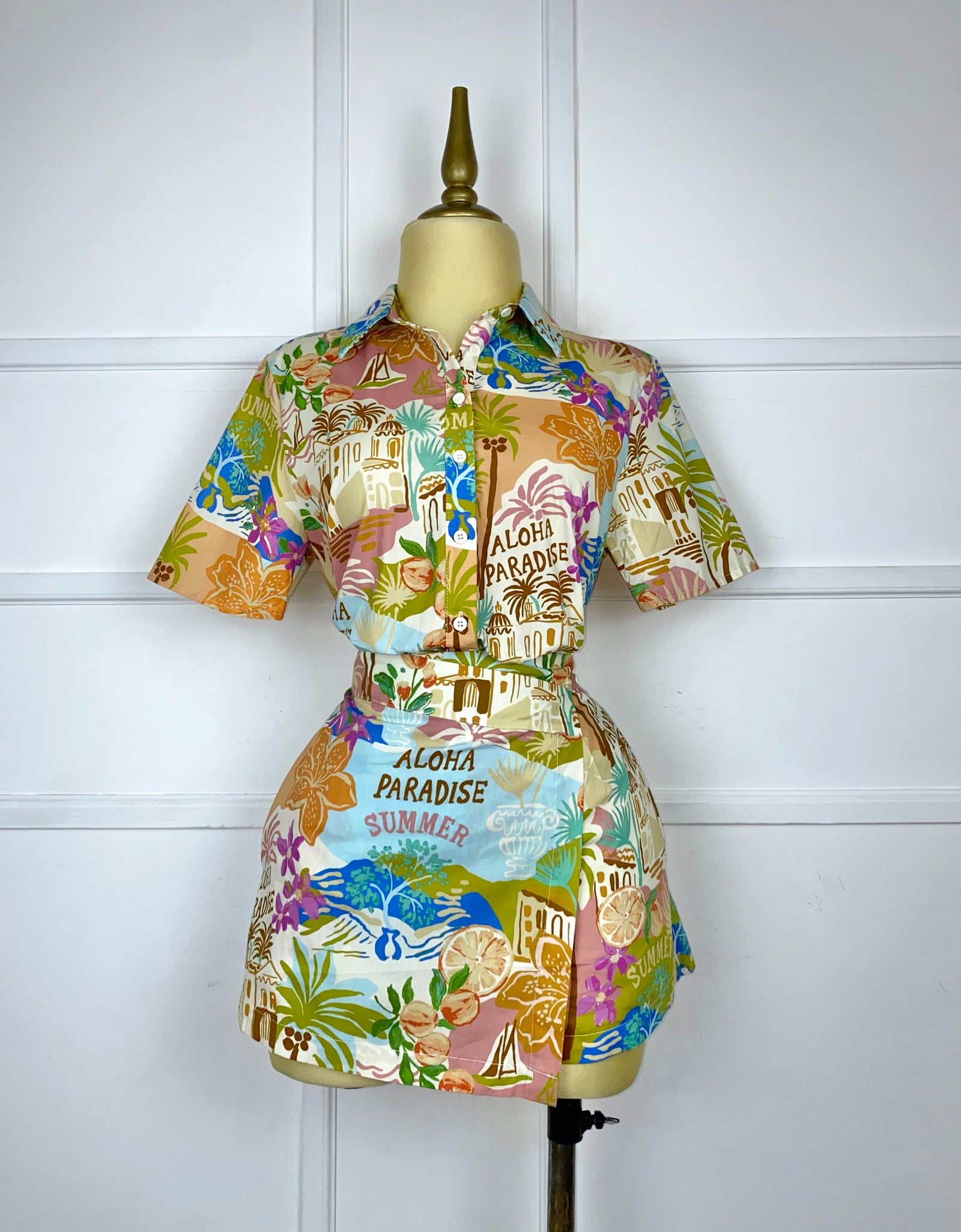 Set estampado camisa y short
