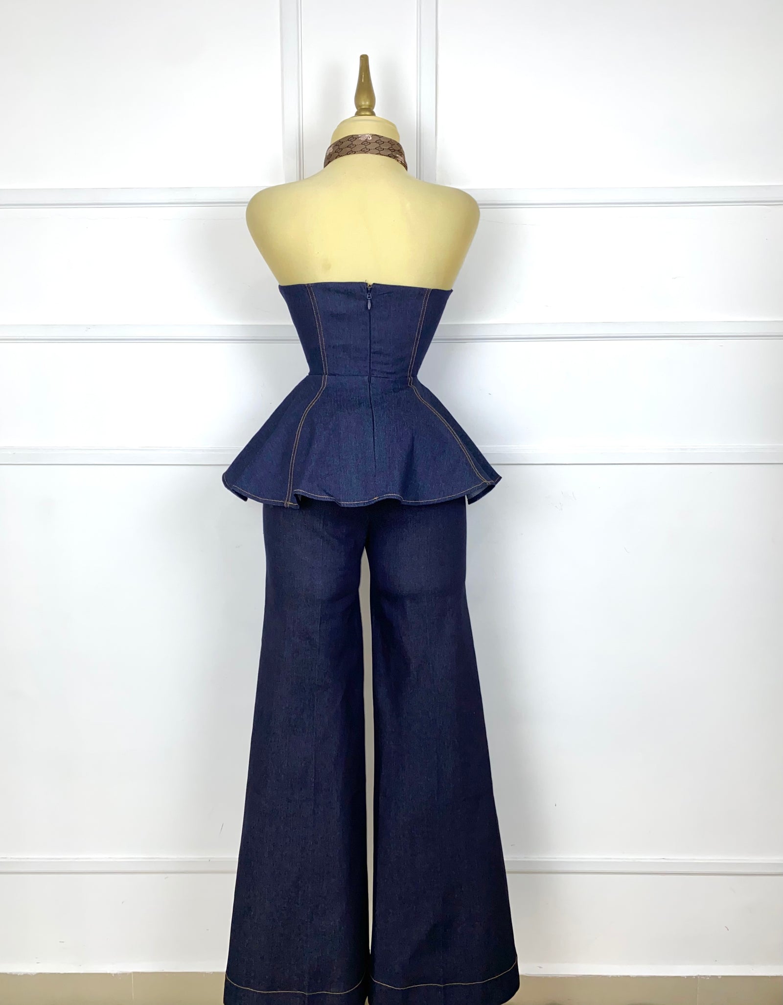 Set de mezclilla strapless