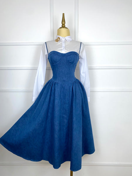 Vestido midi de mezclilla