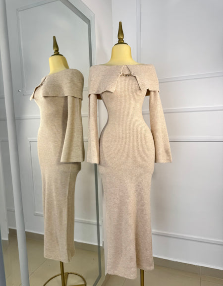 Vestido natural de punto