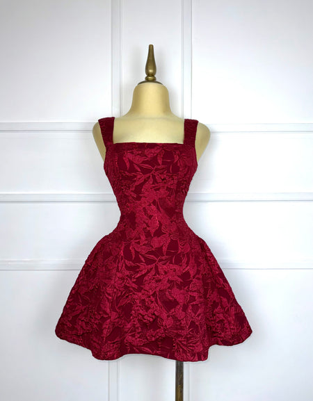 Vestido corto brocado corte A (2 colores)