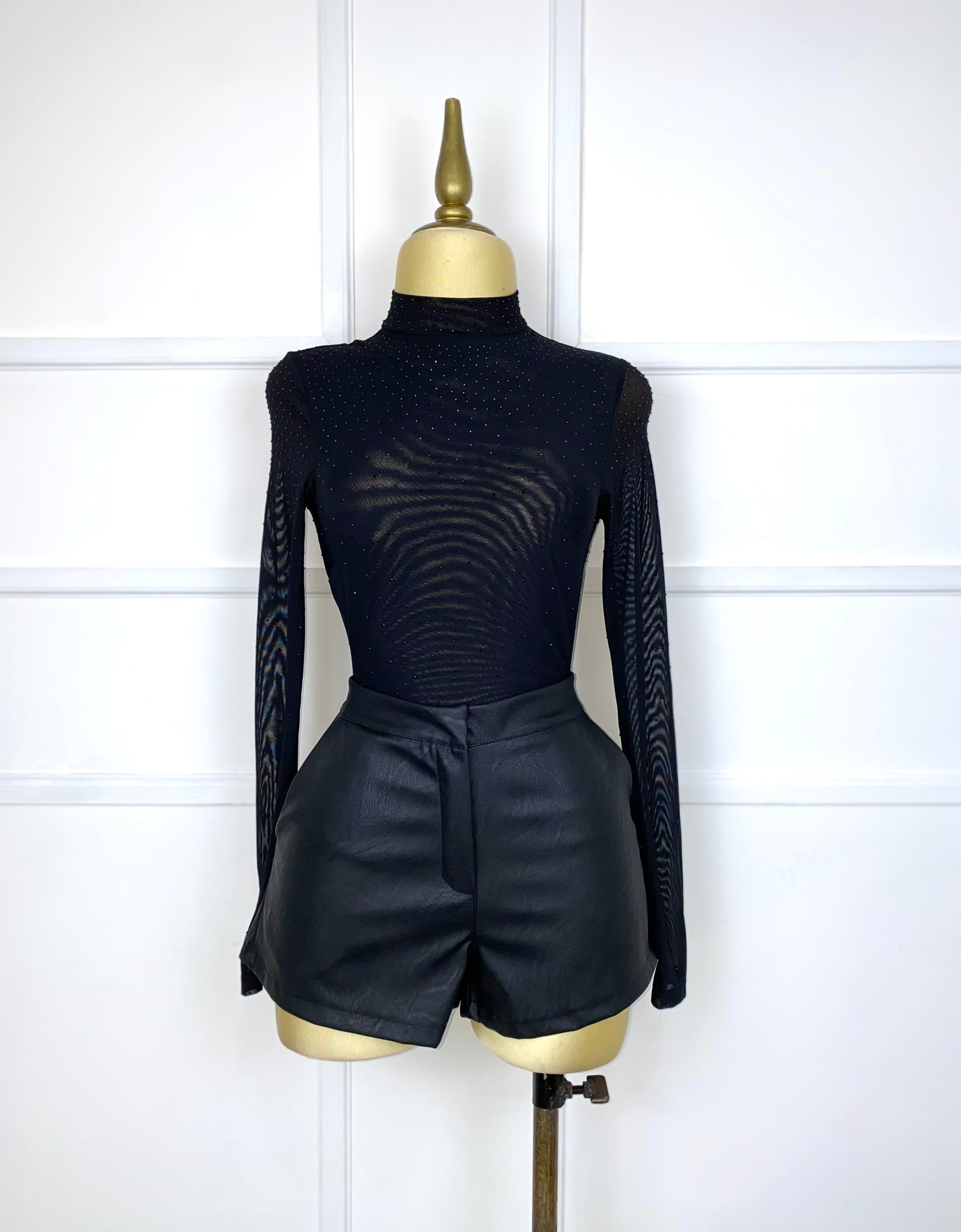 Bodysuit transparencia y pedrería (2 colores)