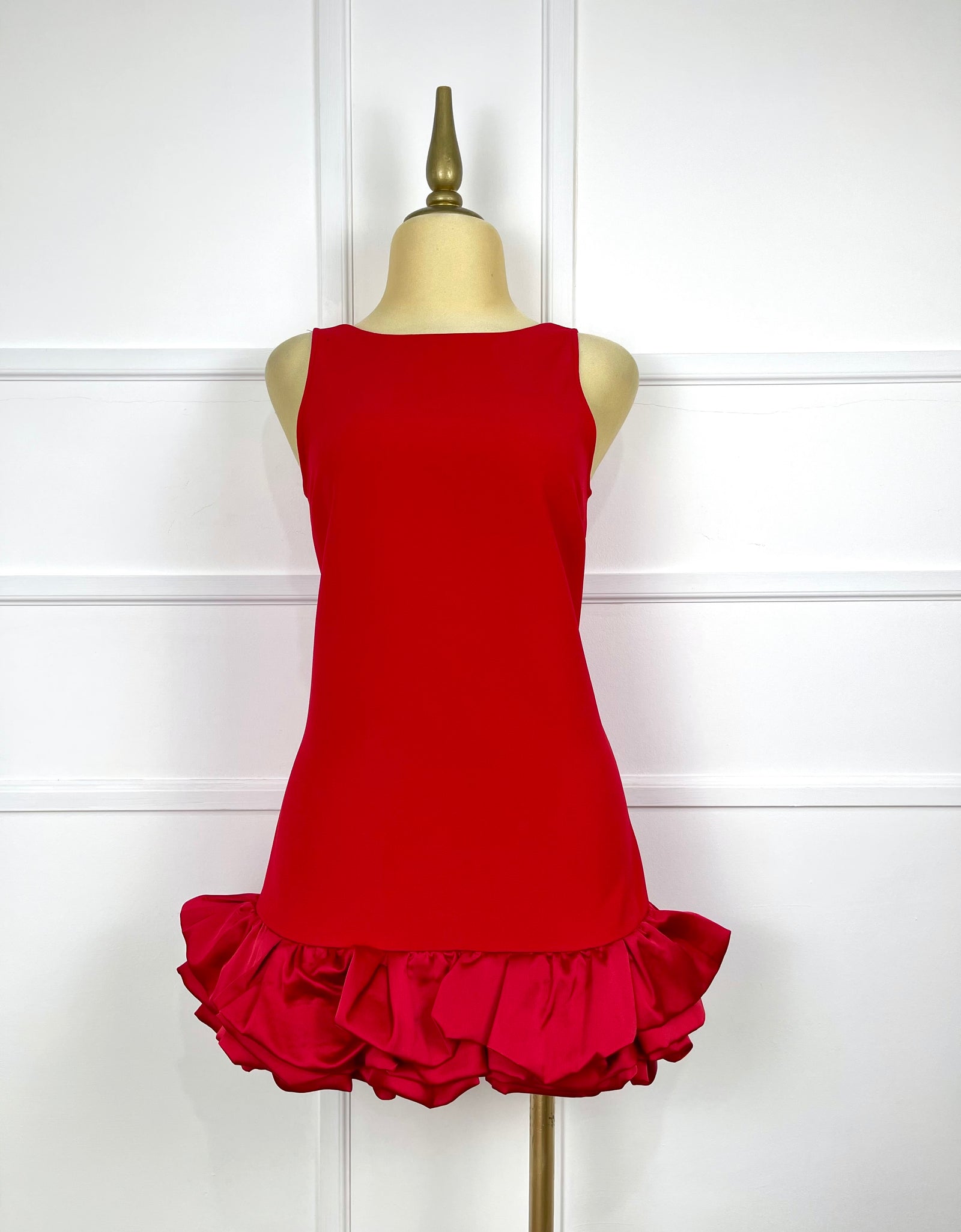 Jumper rojo con olanes