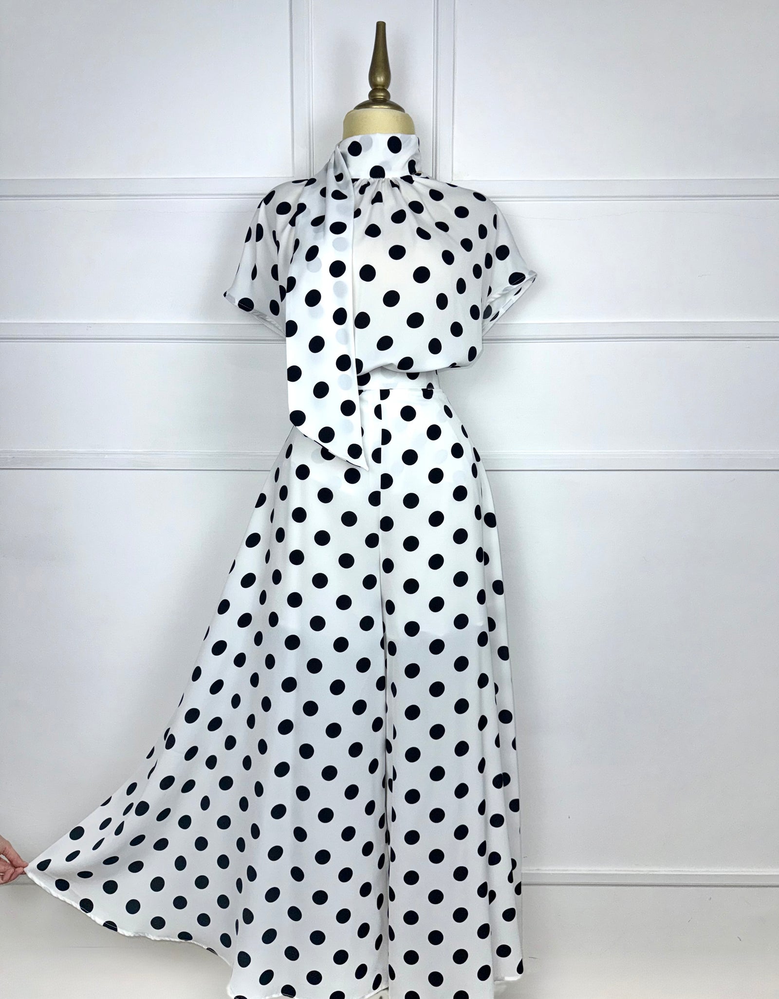 Set polka dots con listón