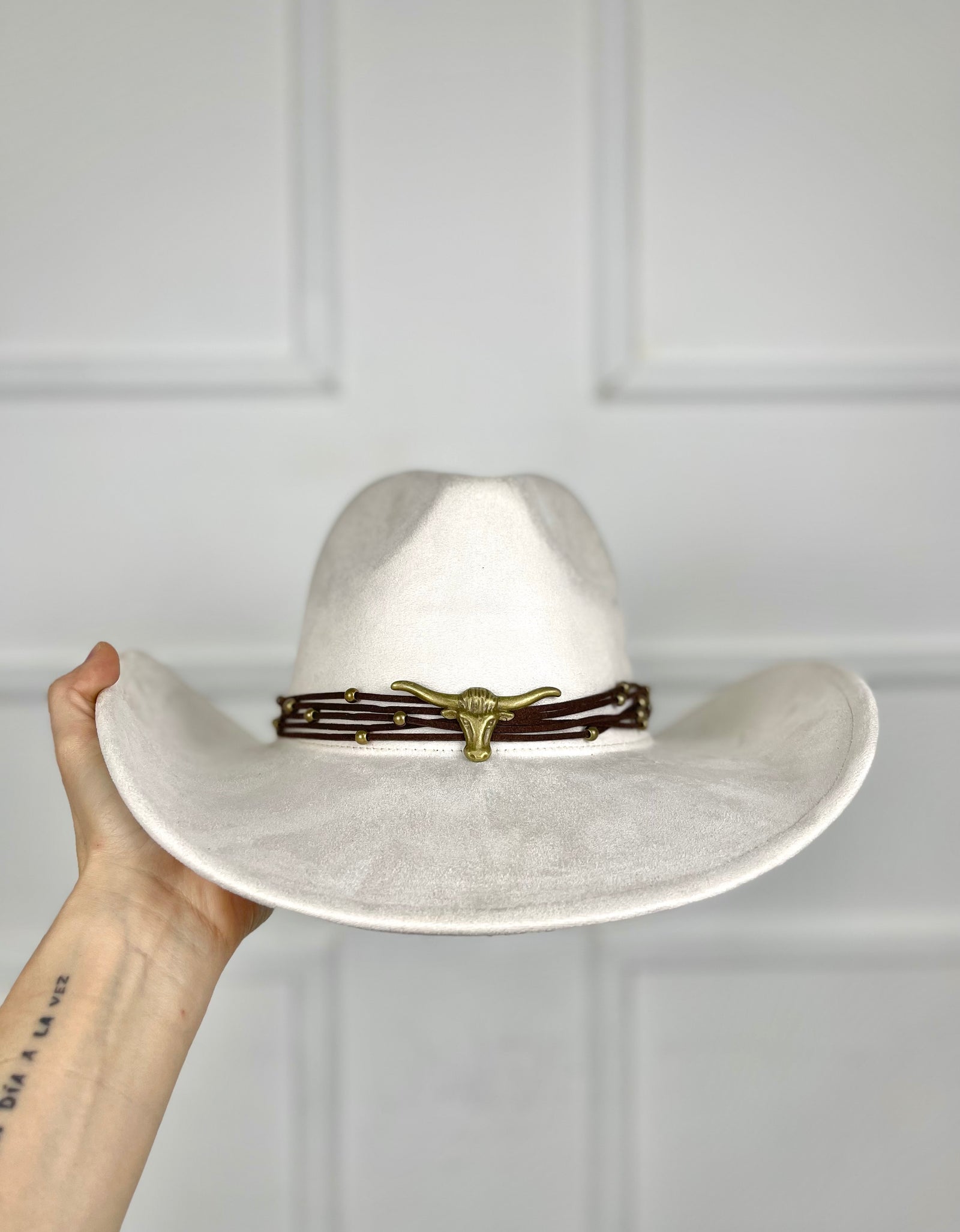 Sombrero beige gamuza