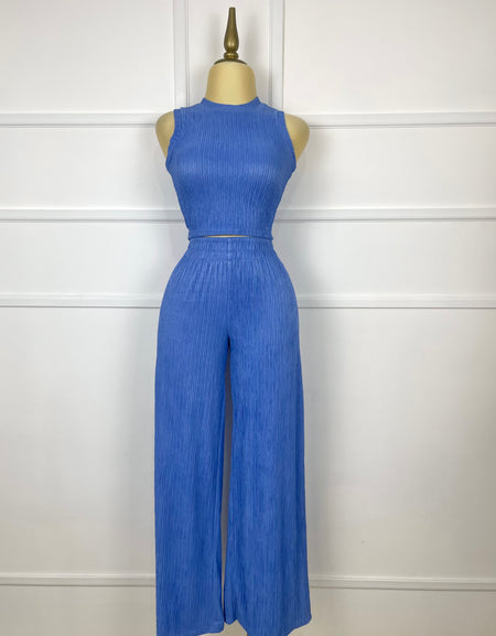 Set azul con textura