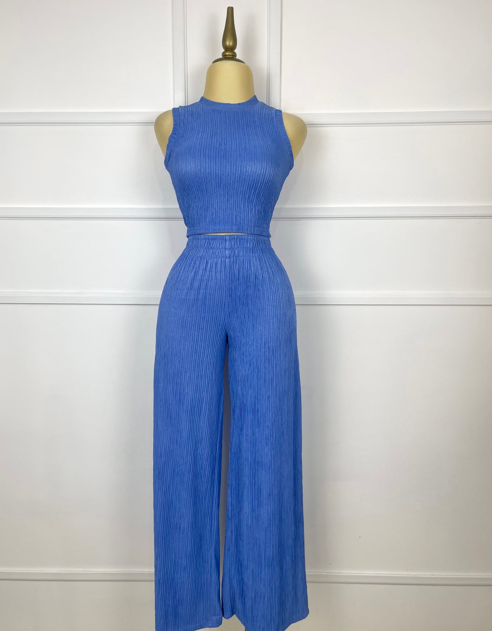 Set azul con textura