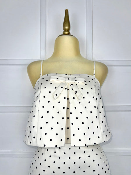 Set polka dots top y short falda